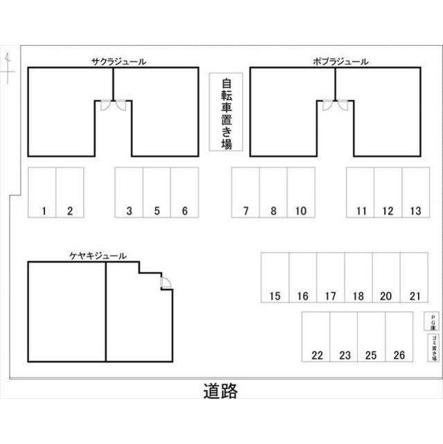 ジュールパーキングの駐車配置図