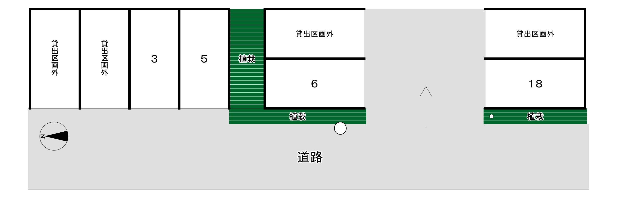 K様幸町月極駐車場の駐車配置図
