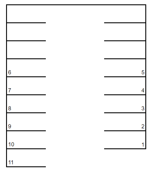 ベータ電機駐車場の駐車配置図