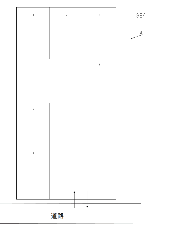 岩倉-384の駐車配置図