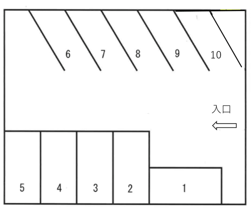 上原Ⅰ駐車場/516の駐車配置図