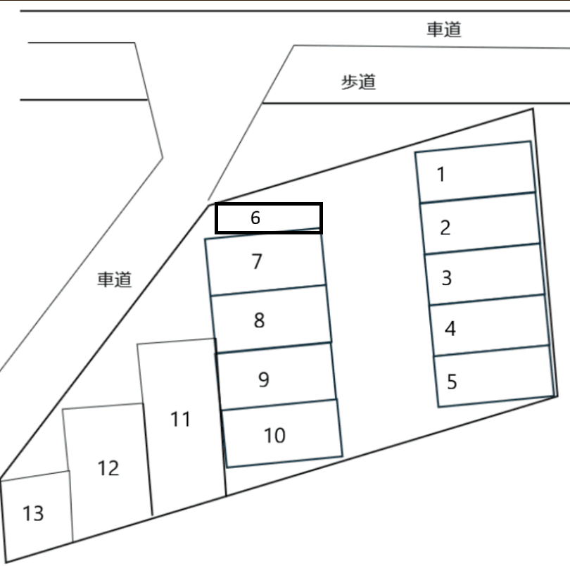 イアスパーク川島町の駐車配置図