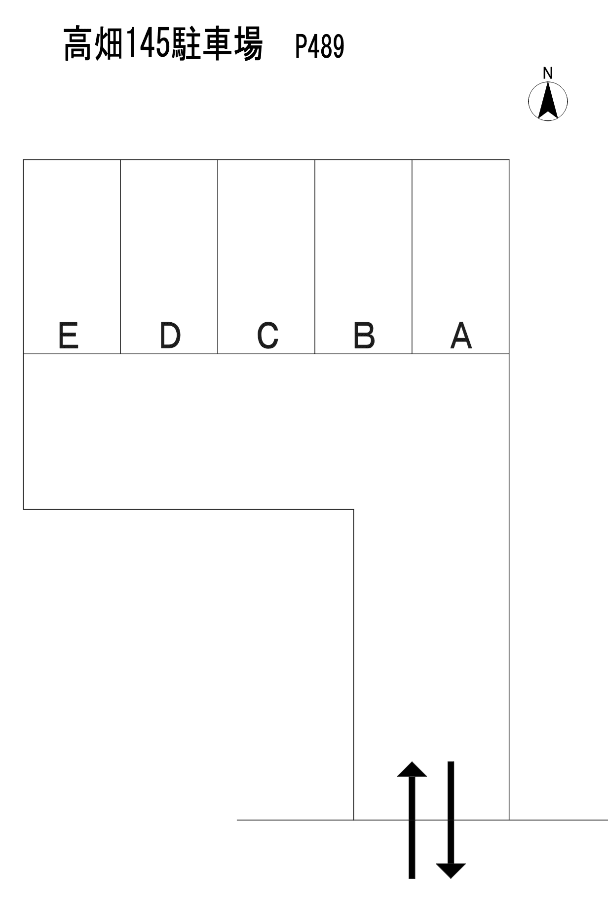 高畑145駐車場の駐車配置図