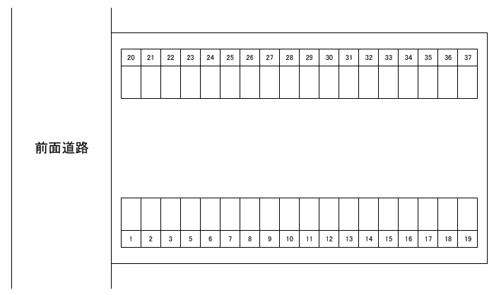 大黒田新田駐車場の駐車配置図