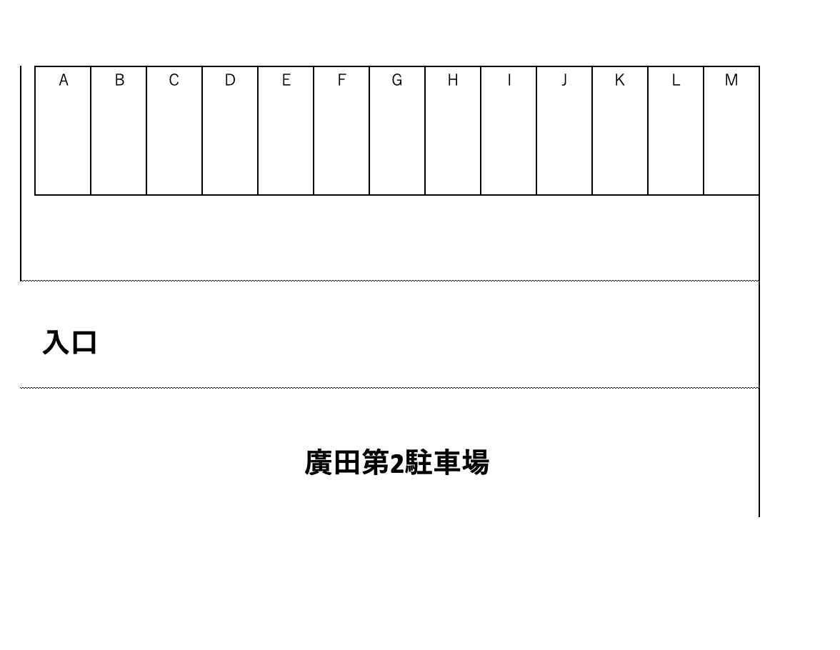 コーポラス駐車場の駐車配置図