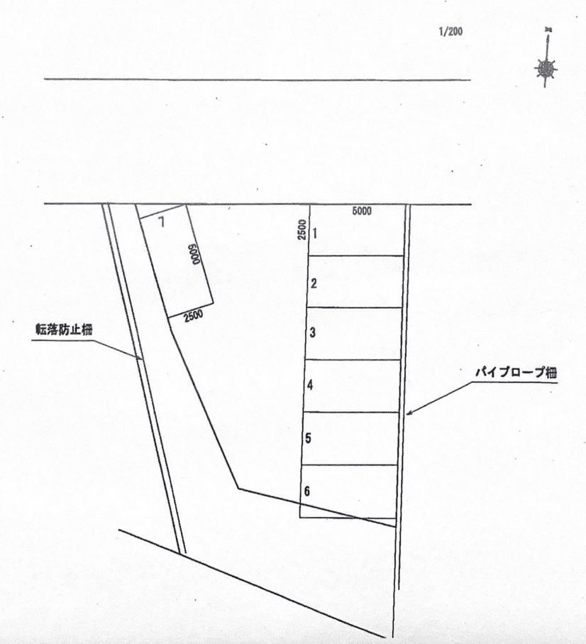恩田駐車場の駐車配置図