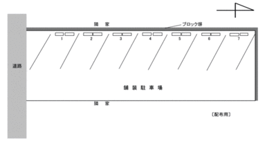 若林町 KW12 駐車場の駐車配置図