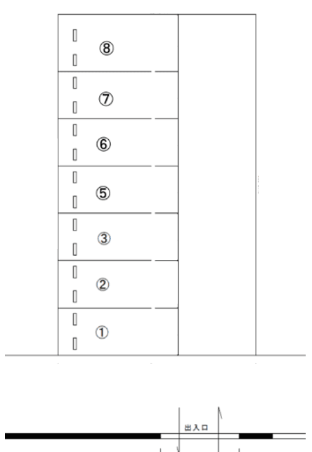 可児駅1420駐車場の駐車配置図