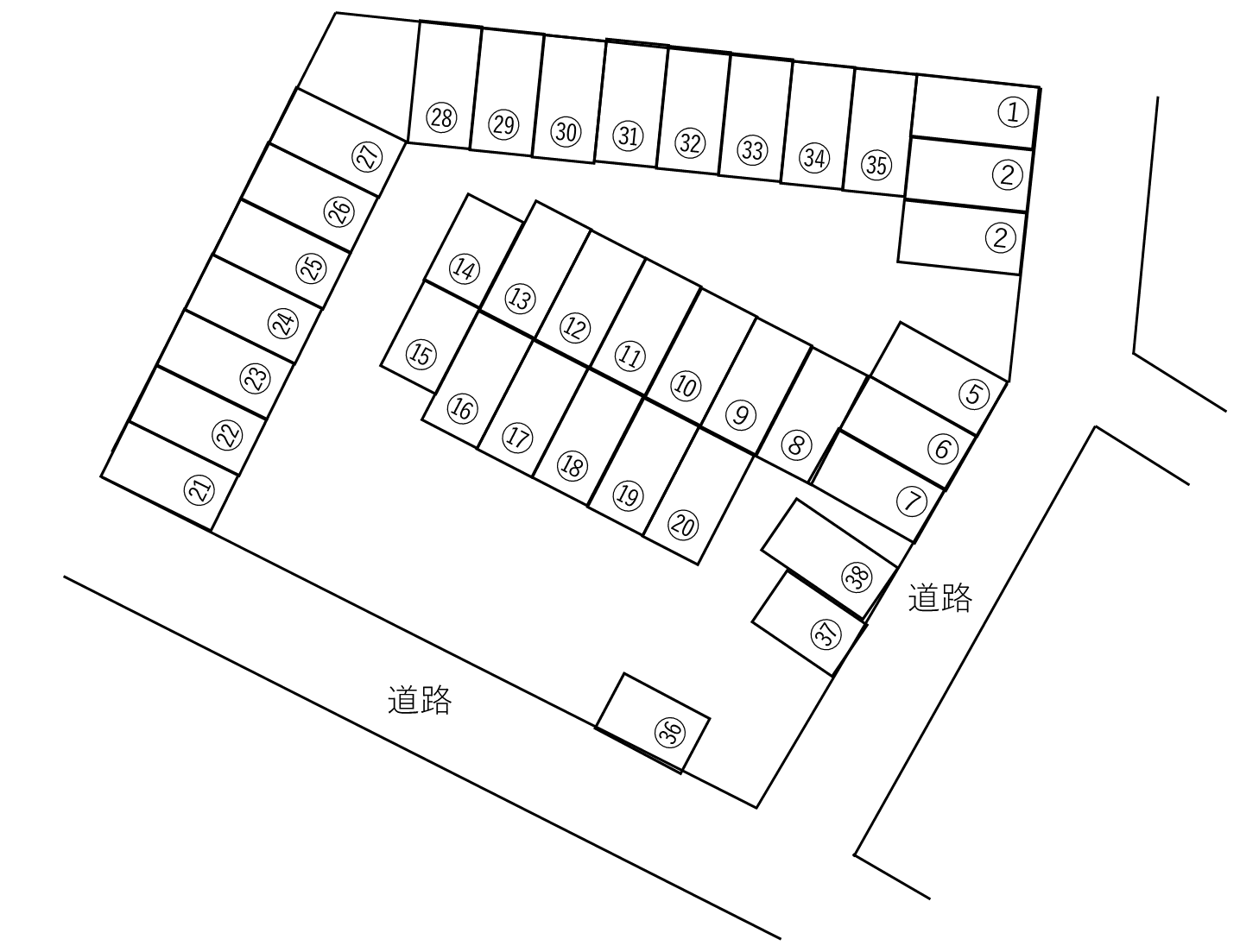 豊田鷺ノ宮駐車場の駐車配置図