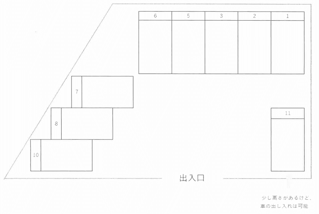 有限会社タイセツ駐車場の駐車配置図