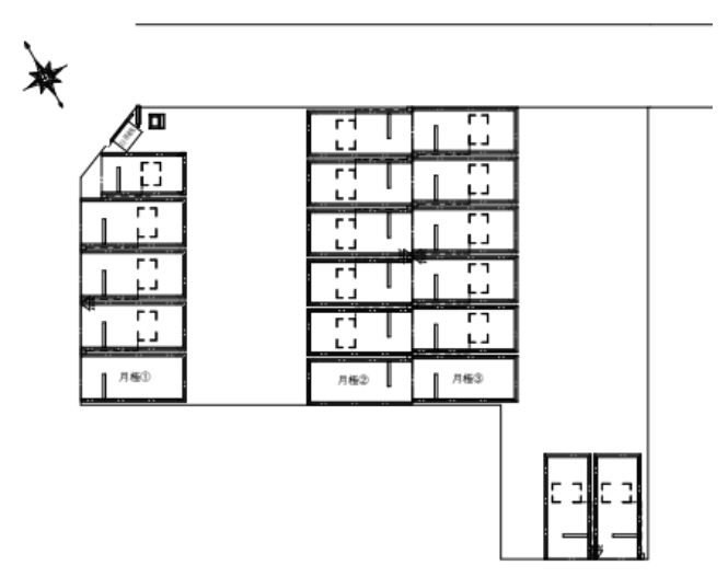 クレスト泉尾第2の駐車配置図