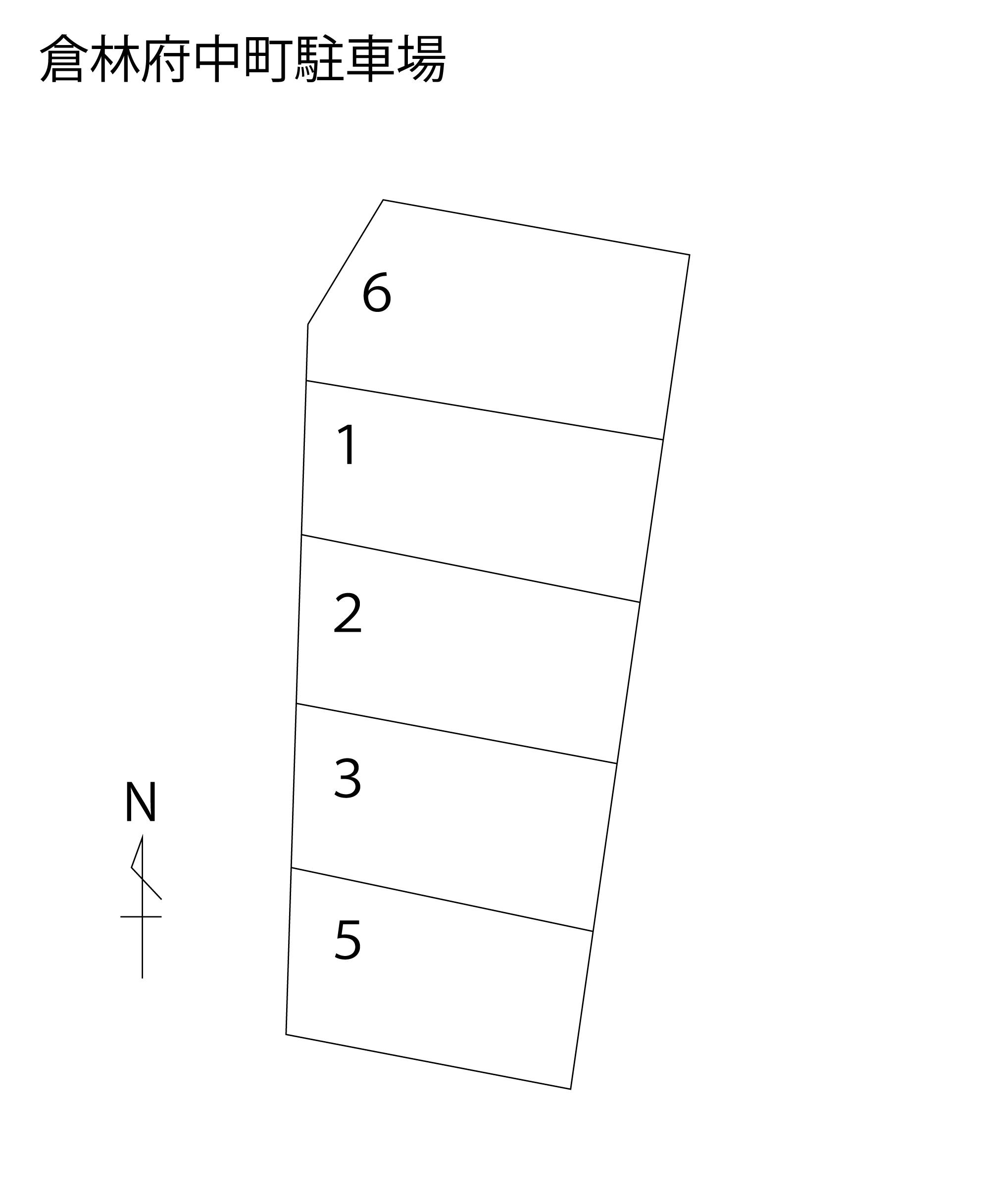 倉林府中町駐車場の駐車配置図