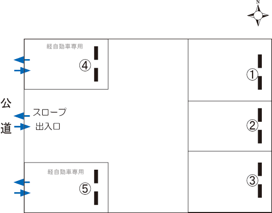 大久手町一の曽(齋塲)駐車場の駐車配置図