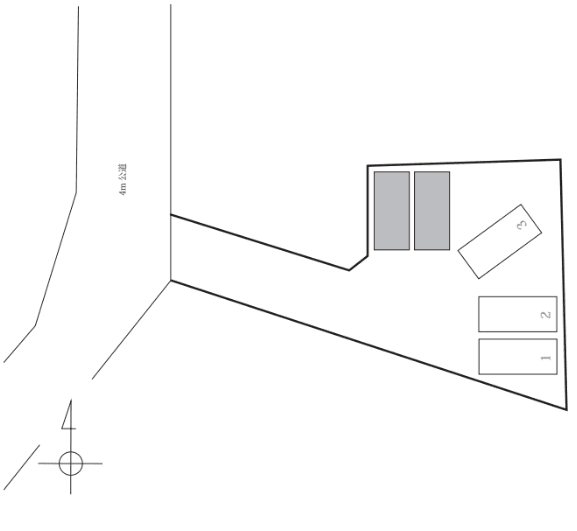 アオキ元郷駐車場の駐車配置図