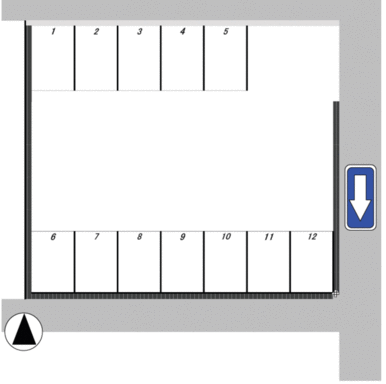 若林町 KW24 駐車場の駐車配置図