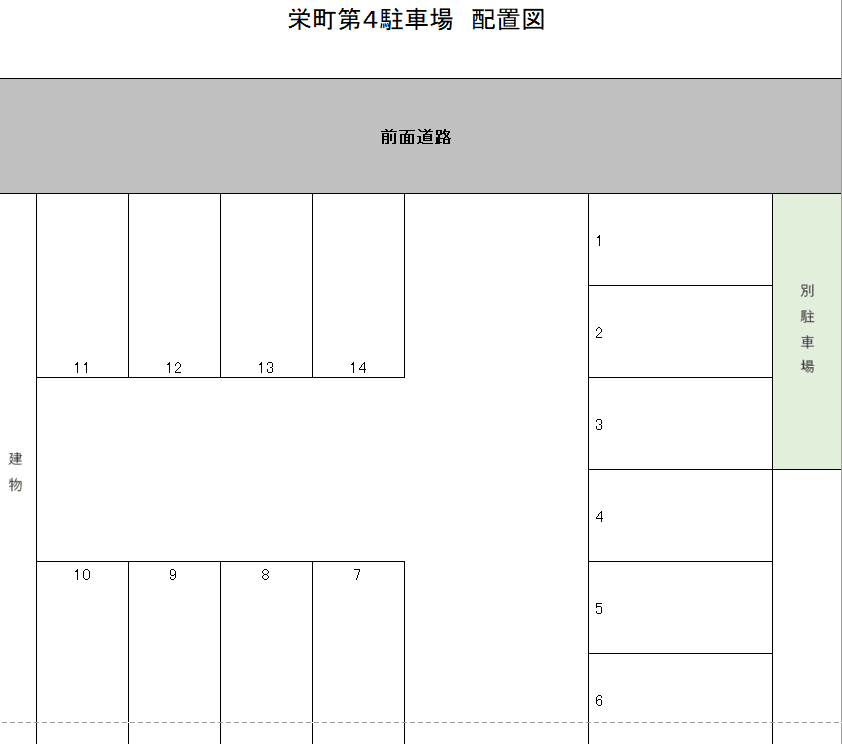 栄町第4駐車場の駐車配置図