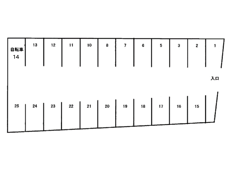 新作駐車場の駐車配置図