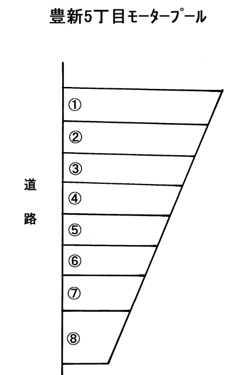 豊新5丁目駐車場の駐車配置図