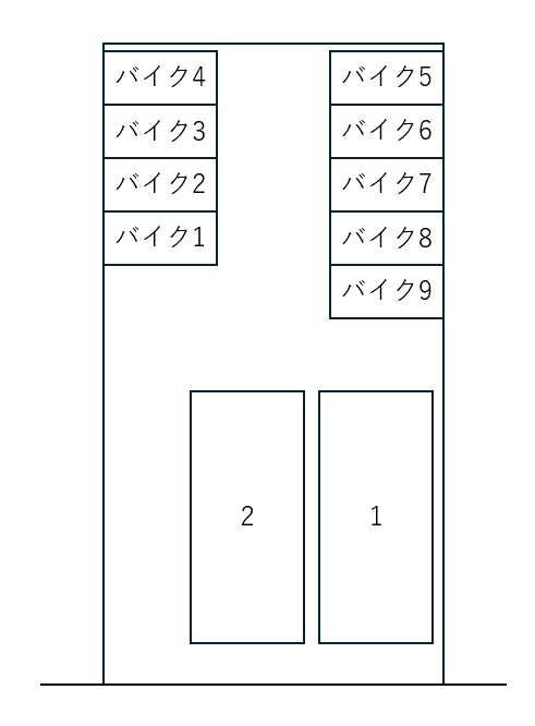 宮町月極駐車場の駐車配置図