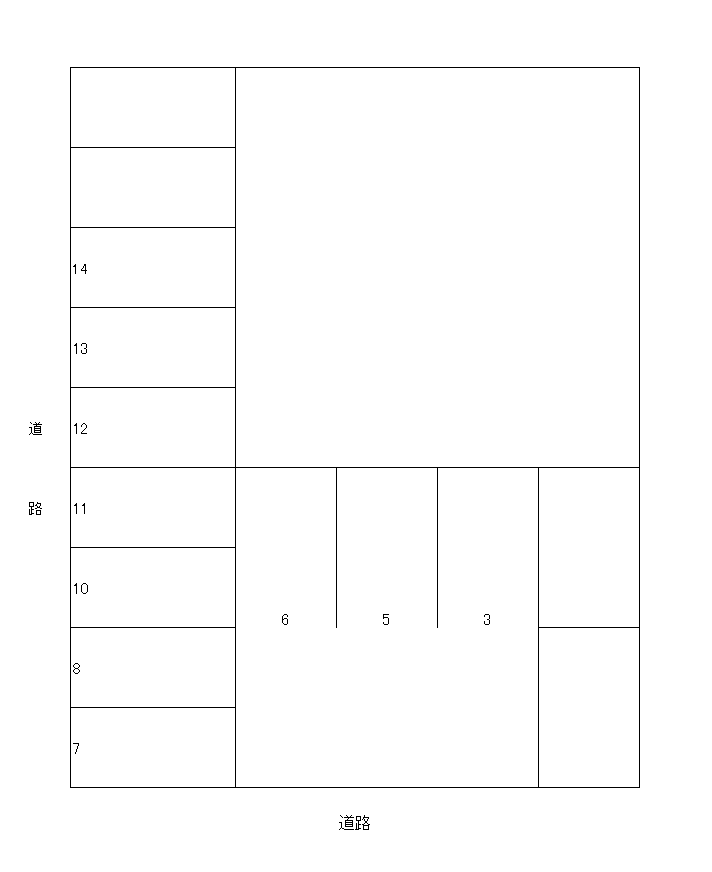 小出駐車場の駐車配置図