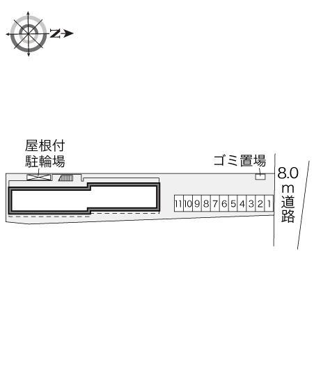 メゾンエトワール桂南(24465)の駐車配置図