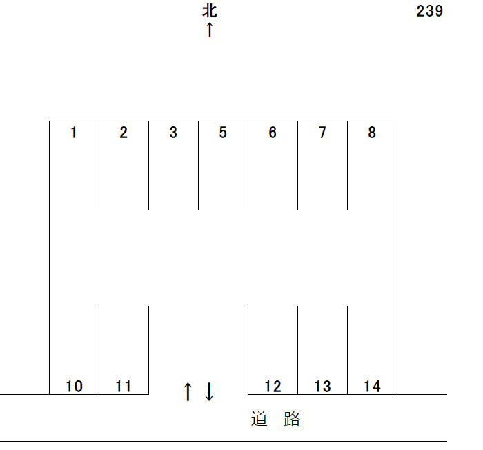 岩倉-239の駐車配置図