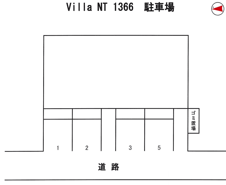 Villa NT 1366の駐車配置図
