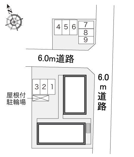 岡Ⅱ(29325) 敷地外駐車場の駐車配置図