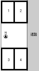 円応寺パーキングの駐車配置図