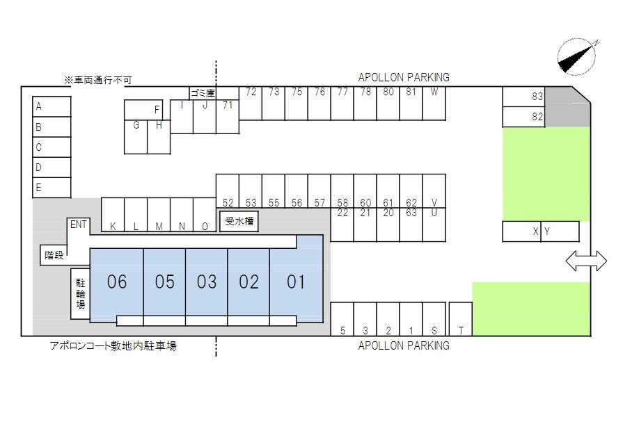 APOLLON PARKINGの駐車配置図