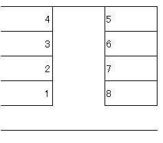 宿連寺駐車場の駐車配置図