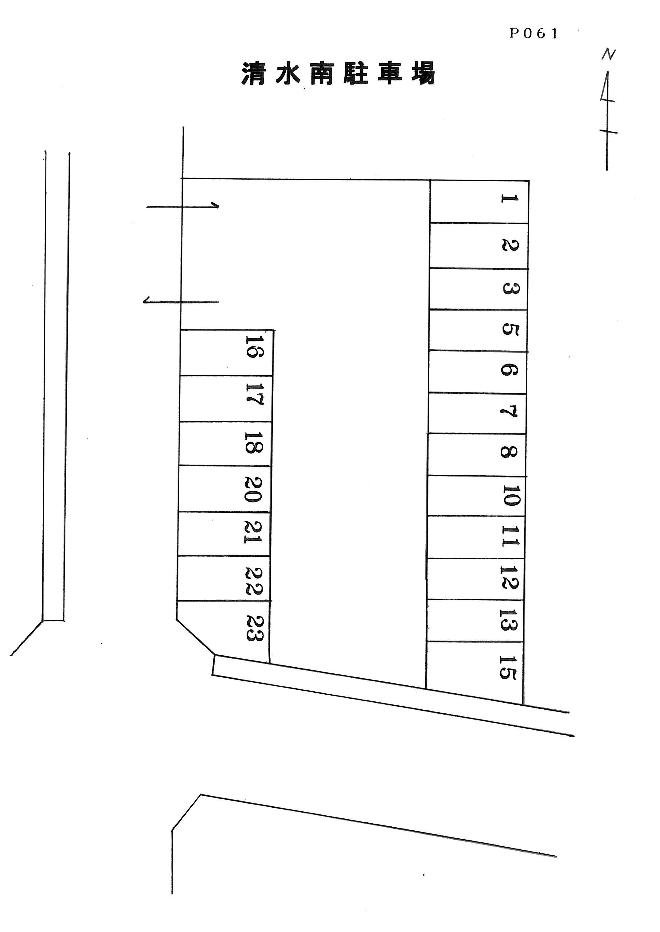 清水南駐車場の駐車配置図