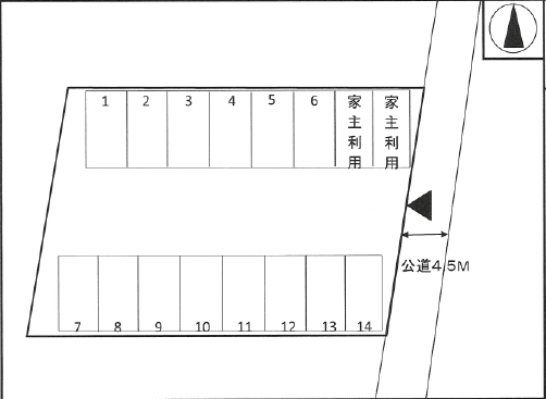 南栗原3丁目駐車場の駐車配置図