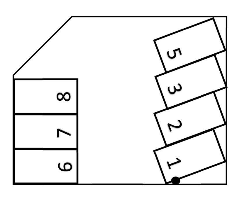 大忠第二モータープールの駐車配置図