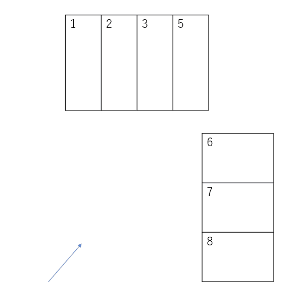 外川大樹車庫の駐車配置図