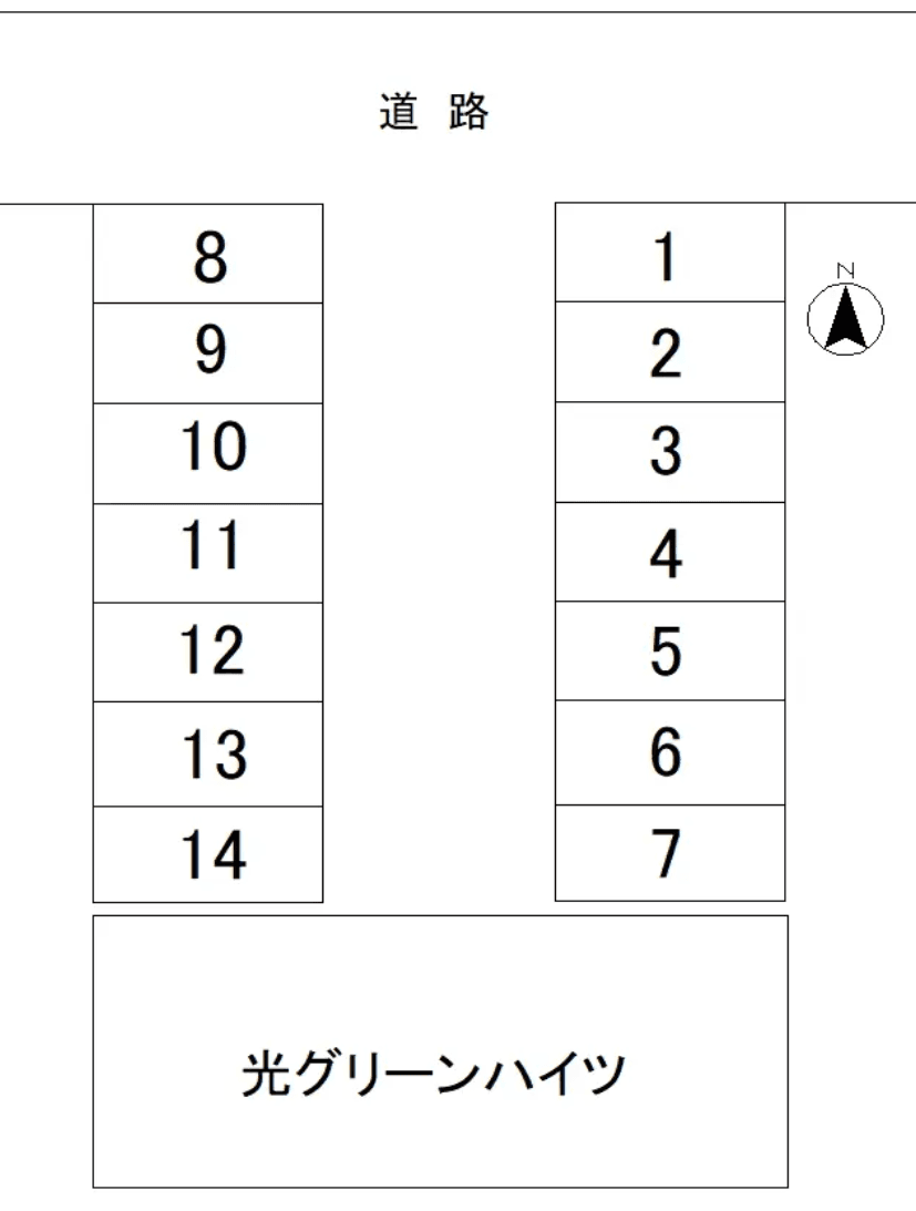 佐光駐車場の駐車配置図