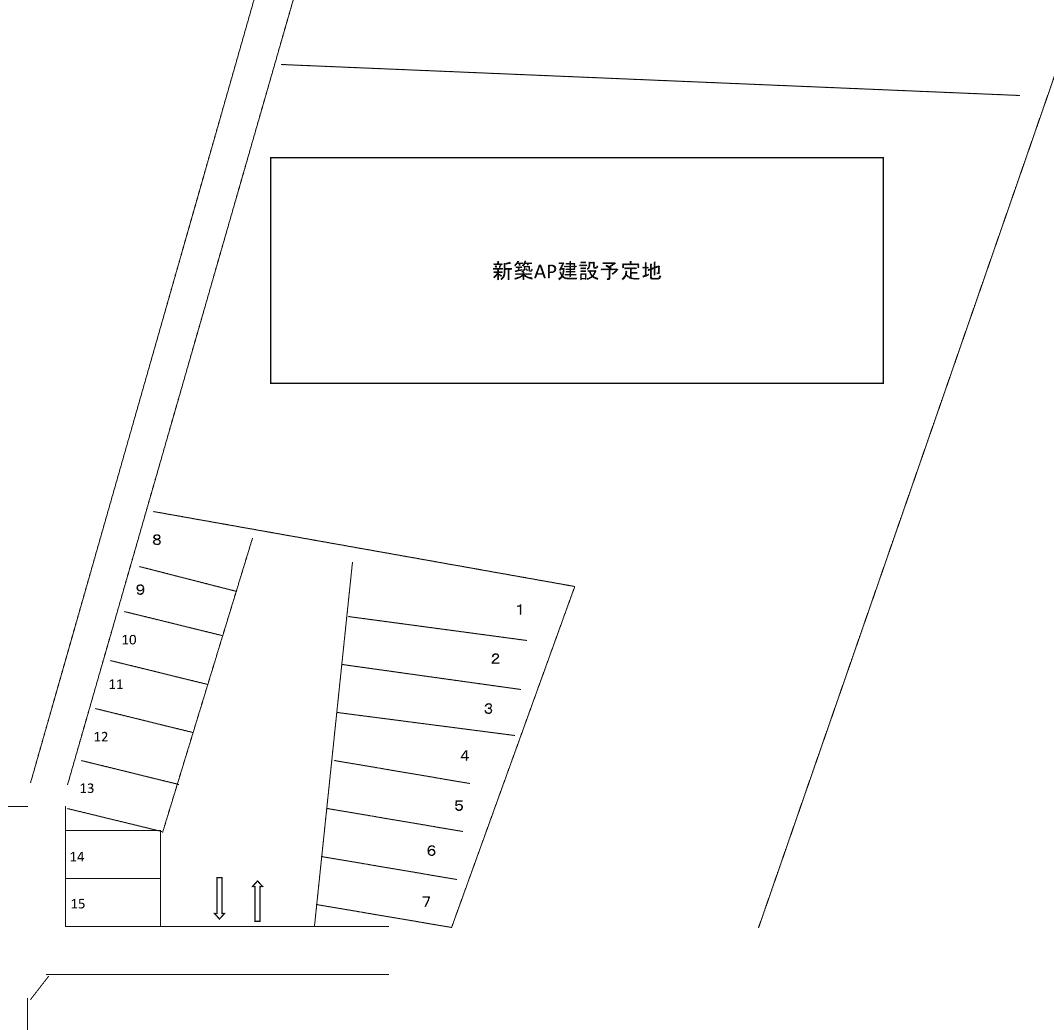 K駐車場の駐車配置図