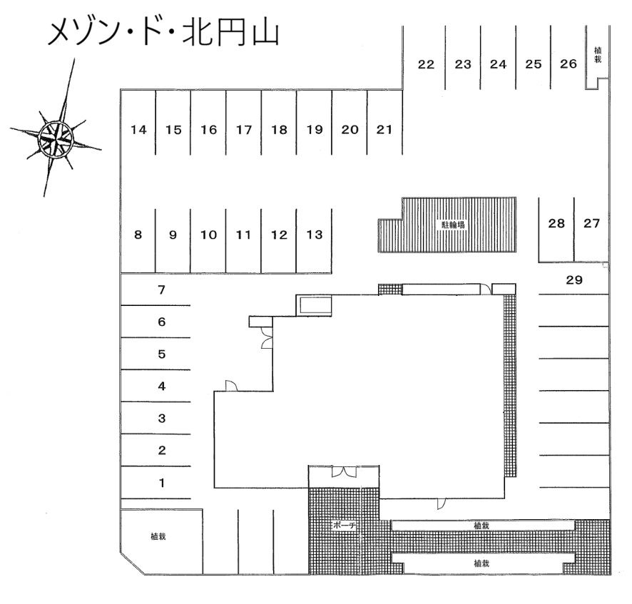 メゾン・ド・北円山の駐車配置図