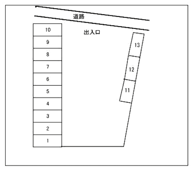 モナミ駐車場の駐車配置図