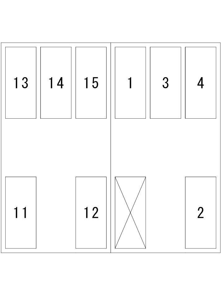 富士見町・川嶋駐車場の駐車配置図