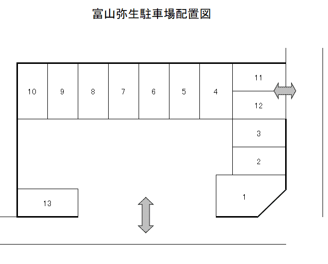 APパーク富山弥生の駐車配置図