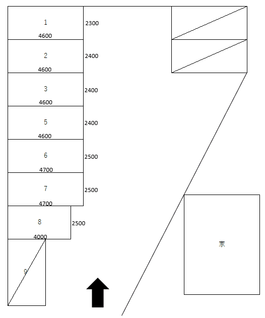 佐原4丁目駐車場の駐車配置図