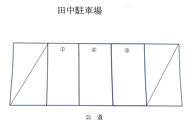 田中駐車場Ⅰの駐車配置図