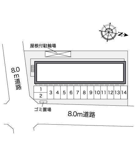 三政荘(26338)の駐車配置図