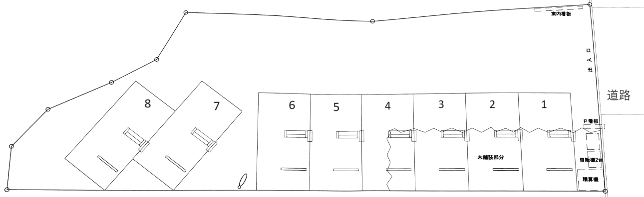 パークテラス平和島の駐車配置図