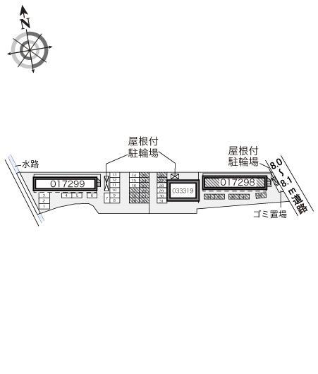 矢作1(17298)の駐車配置図