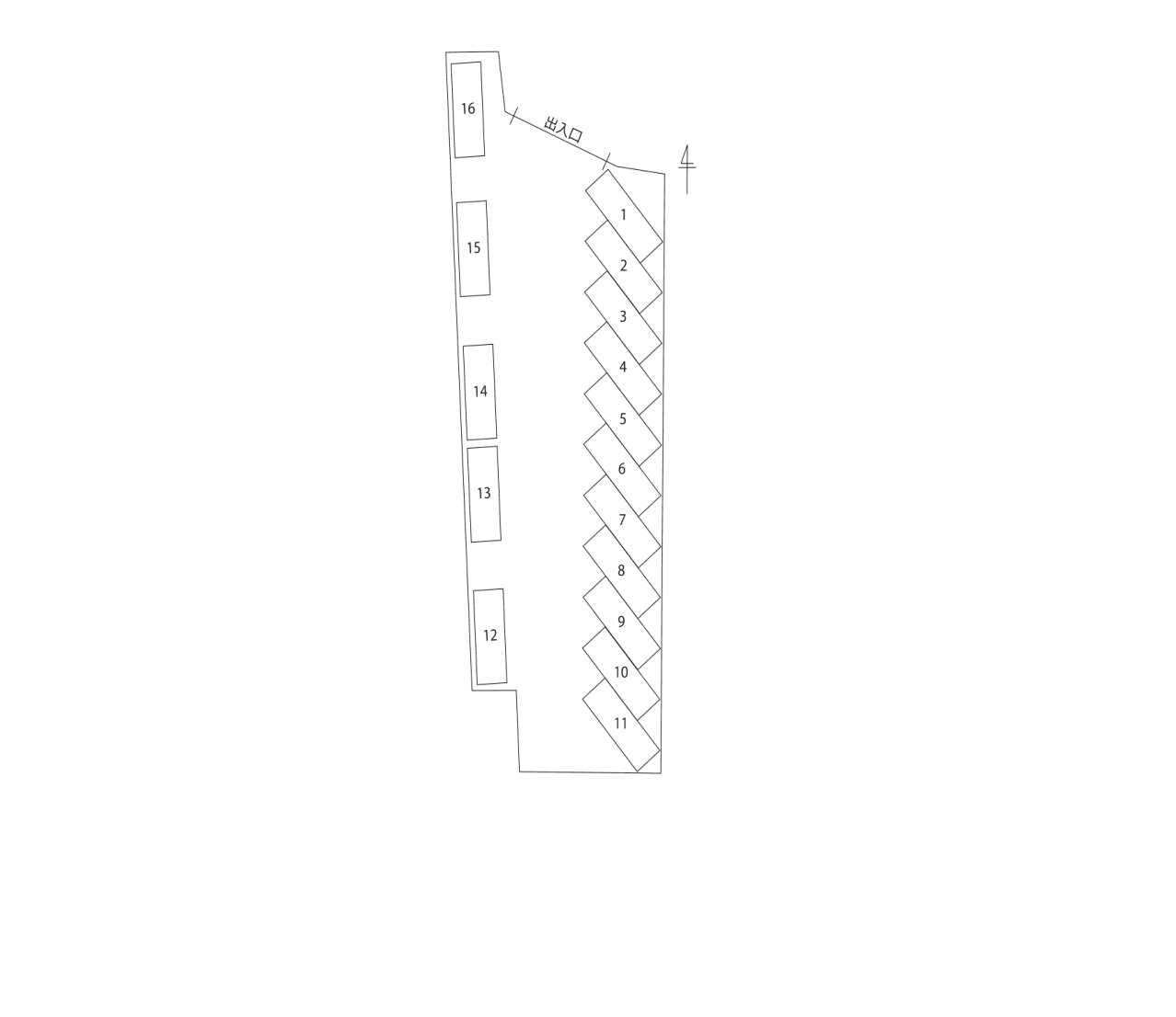 KU PARKの駐車配置図