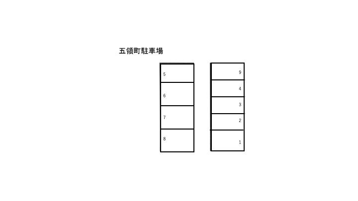 五領町駐車場の駐車配置図