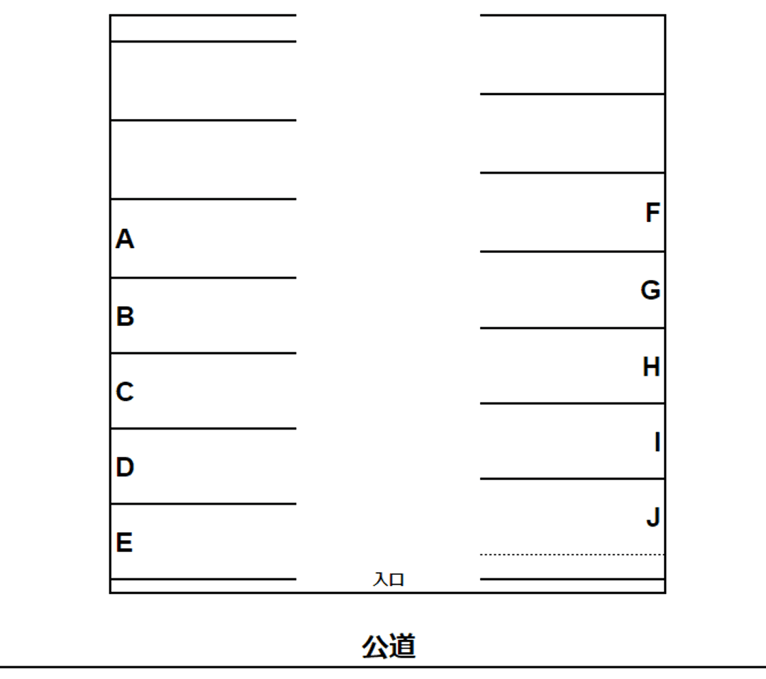 サンエイトパーキングの駐車配置図