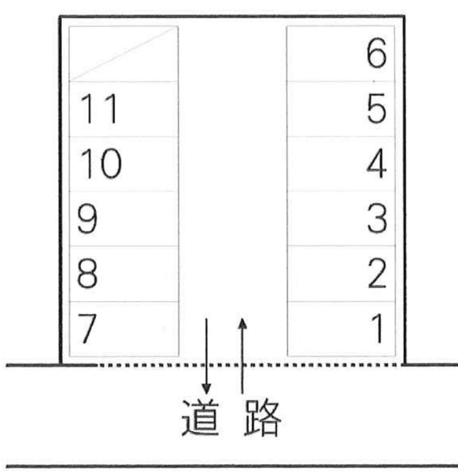 小林駐車場(岡見)の駐車配置図